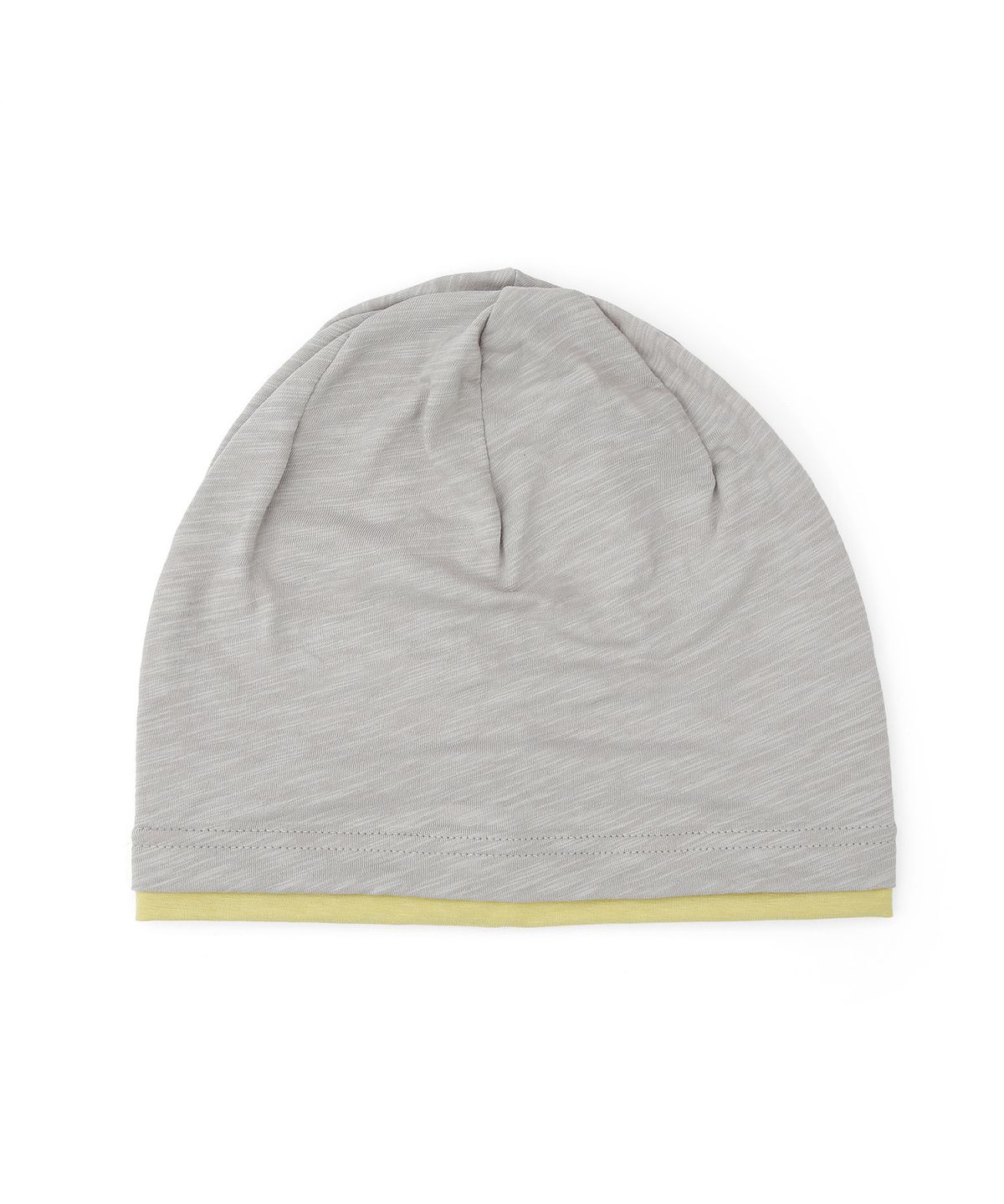 언더컨트롤(UNDERCONTROL) 쿨 투톤 배색 코튼 롱 루즈핏 모자 BEANIE / LAYERED SLUB / LIGHT GREY