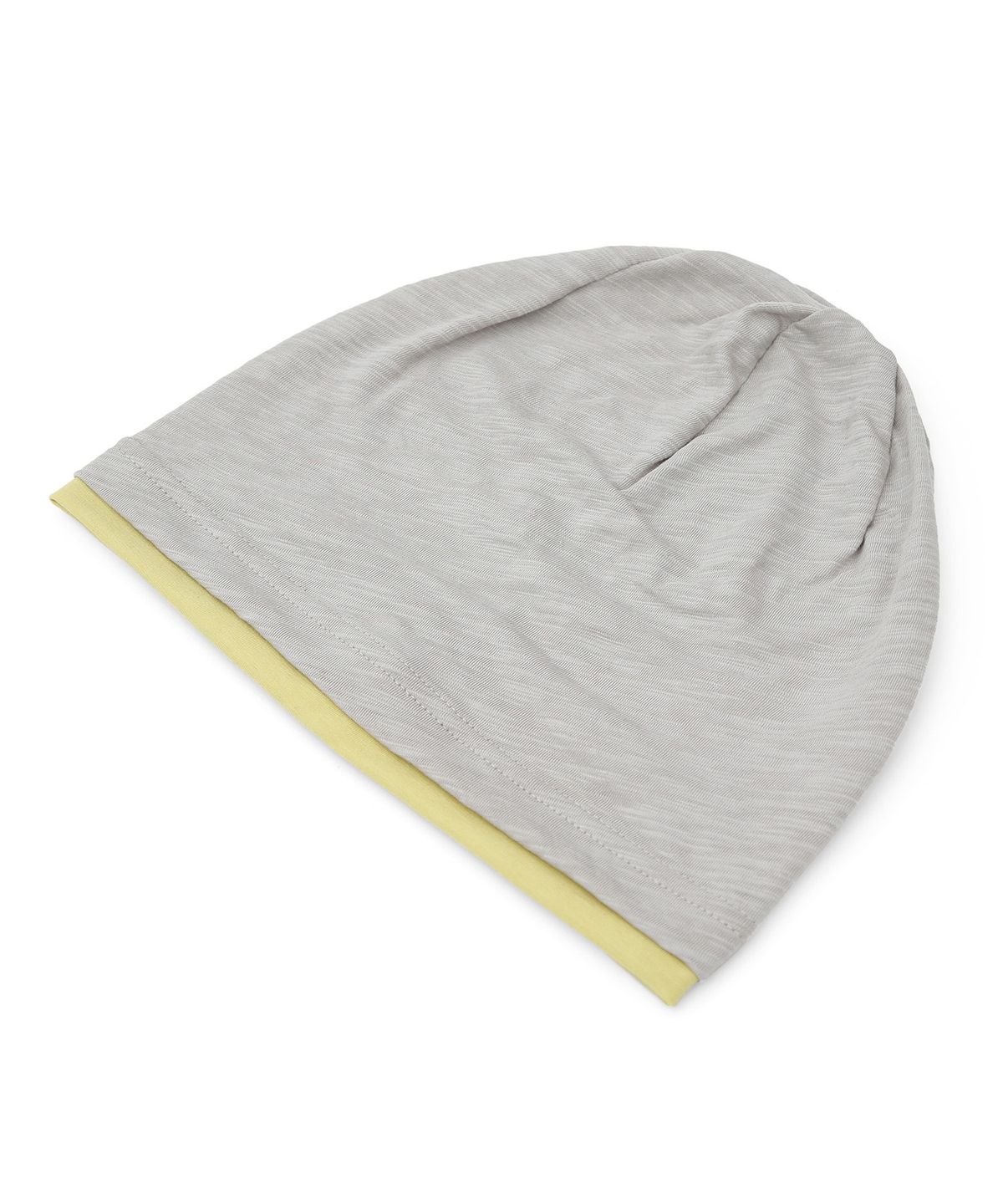 언더컨트롤(UNDERCONTROL) 쿨 투톤 배색 코튼 롱 루즈핏 모자 BEANIE / LAYERED SLUB / LIGHT GREY