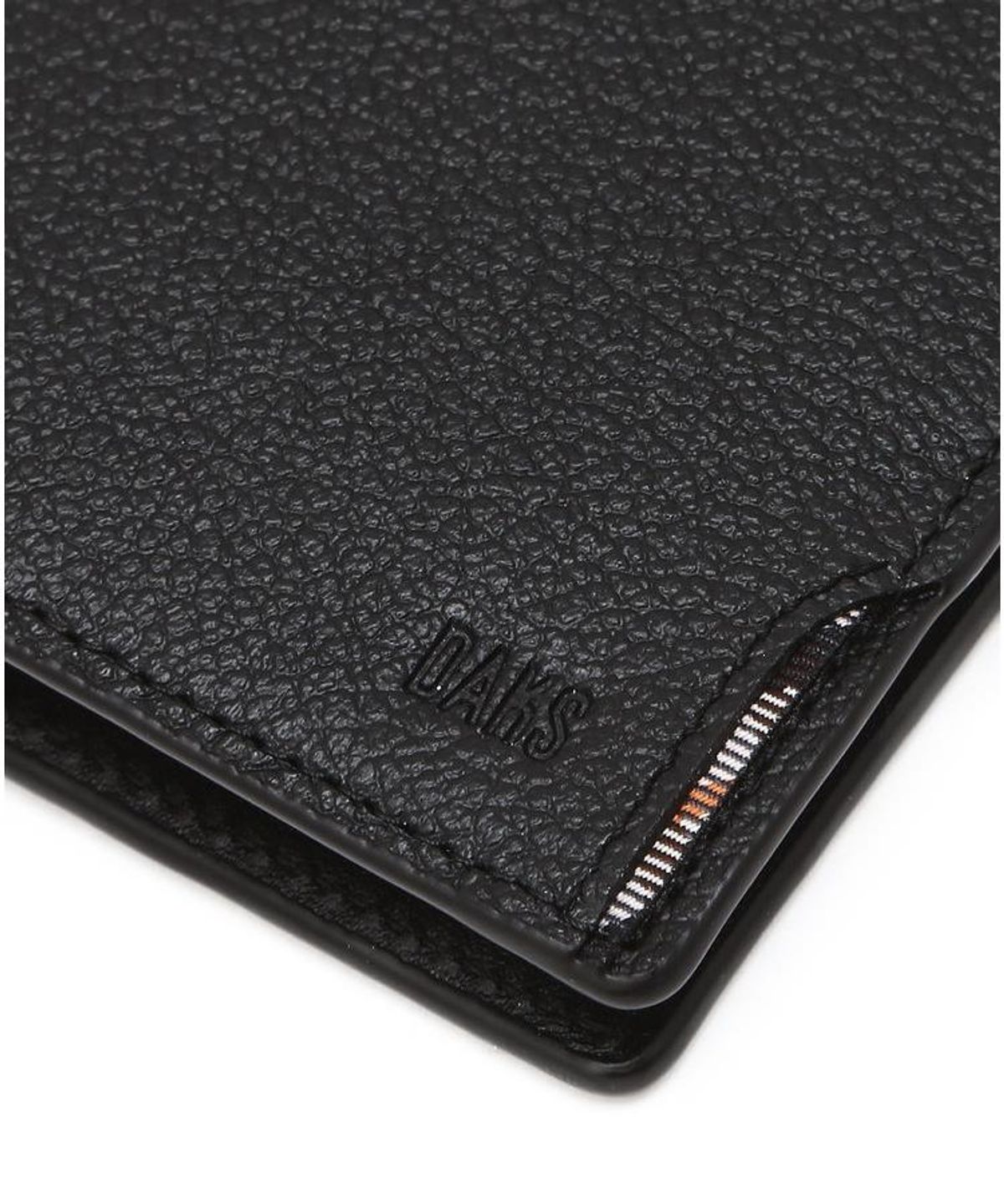 닥스 남성 액세서리(DAKS MEN'S ACCESSORIES) 블랙 음각로고 소가죽 카드지갑 DBHO6E902BK