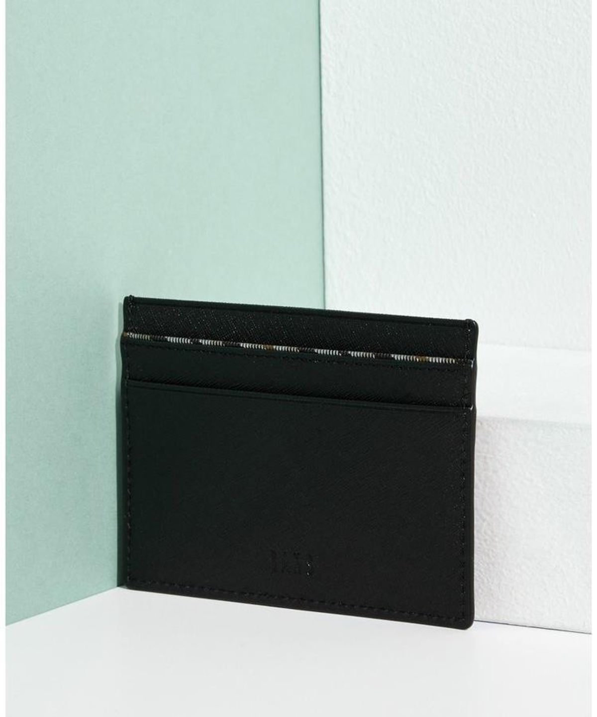 닥스 남성 액세서리(DAKS MEN'S ACCESSORIES) 블랙 가죽 체크포인트 DBHO6F973BK