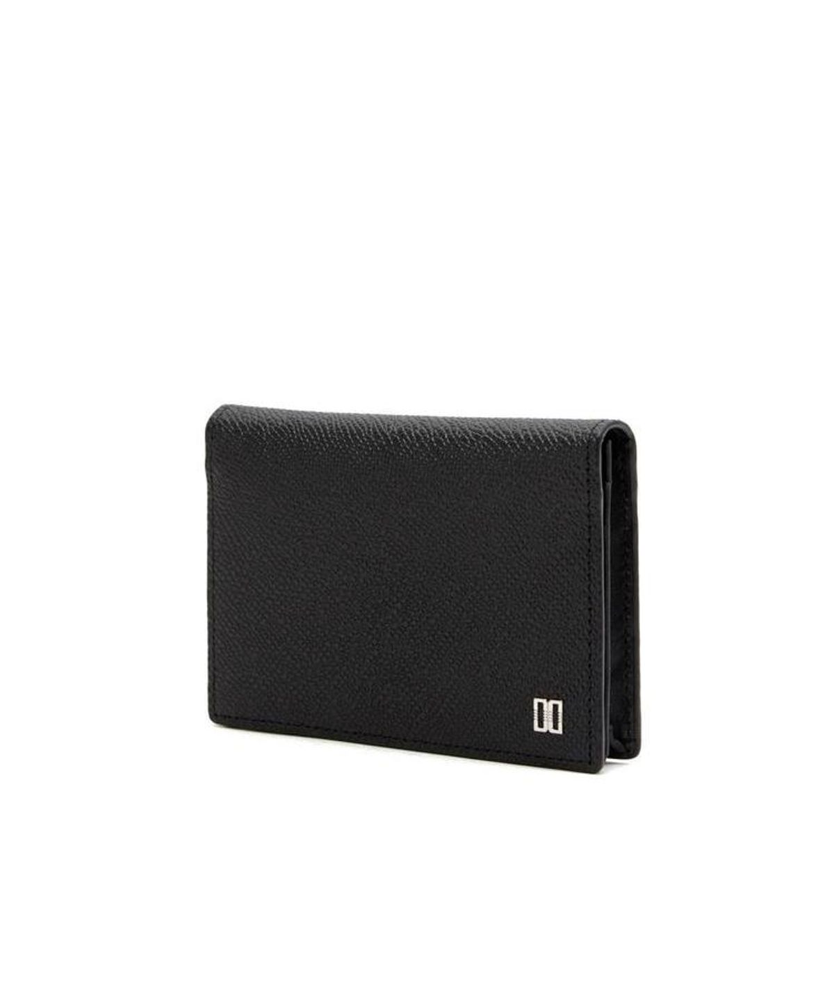 닥스 남성 액세서리(DAKS MEN'S ACCESSORIES) 블랙 소가죽 DD로고 내부 체크 라인 포인트 명함 카드지갑 DBHO6F905BK