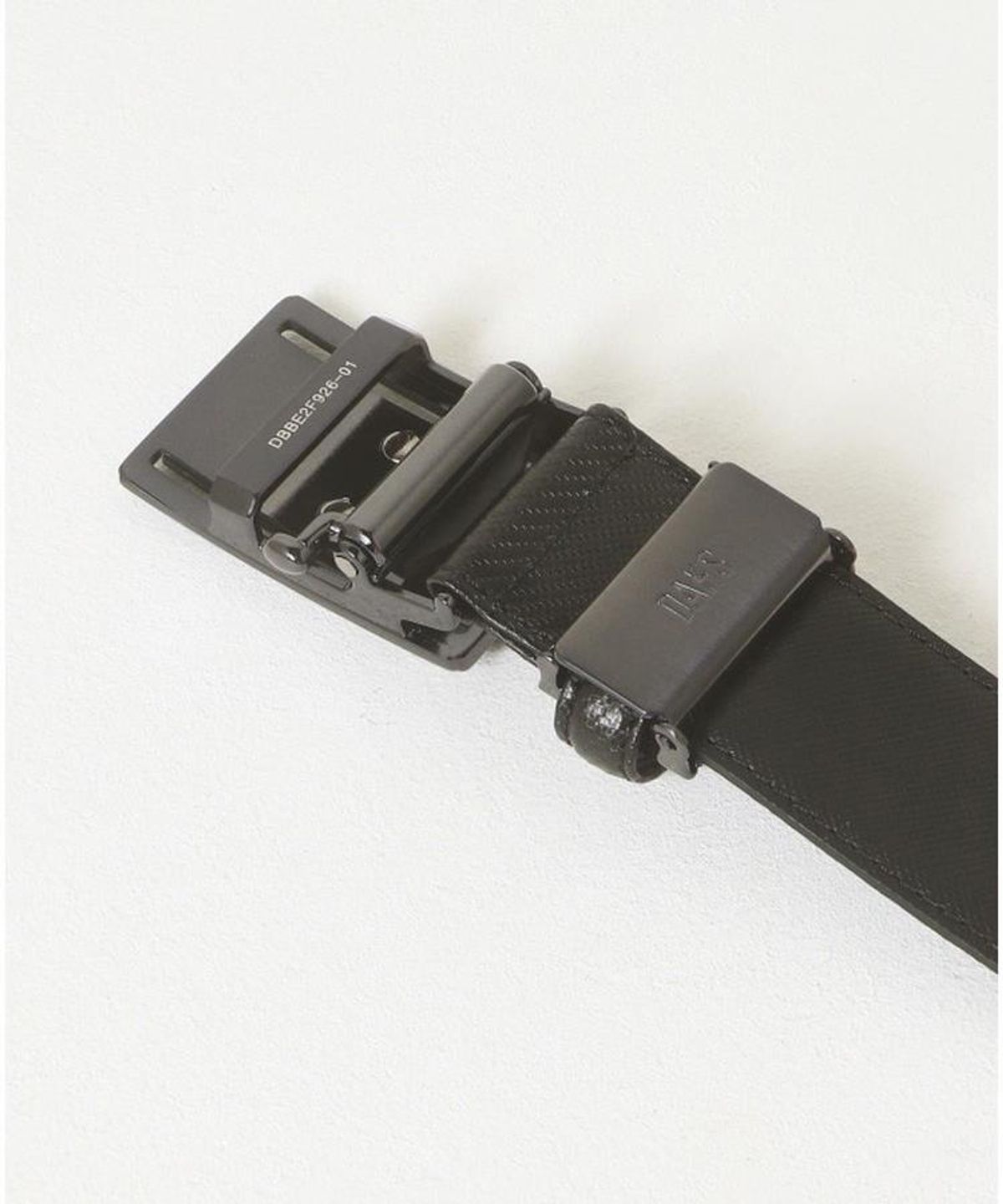 닥스 남성 액세서리(DAKS MEN'S ACCESSORIES) (Carbon) 블랙 카본 패턴 무광버클 소가죽 자동벨트 DBBE6F926BK