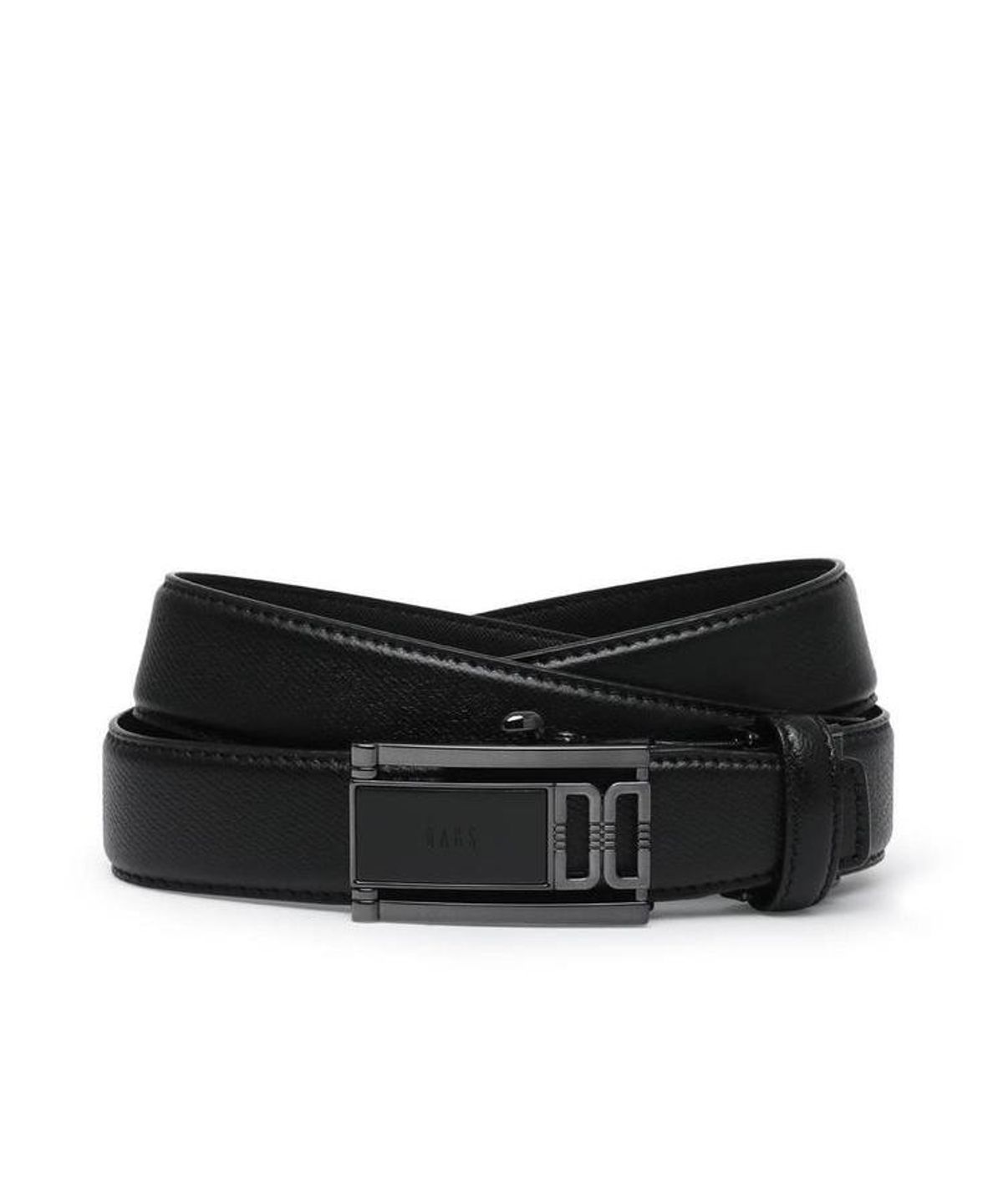 닥스 남성 액세서리(DAKS MEN'S ACCESSORIES) (DD Symbol) 블랙 트윌 엠보 남성 소가죽 자동벨트 DBBE6F834BK