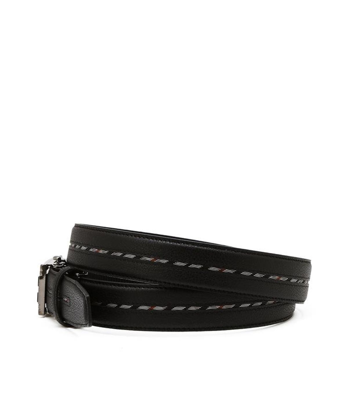 닥스 남성 액세서리(DAKS MEN'S ACCESSORIES) 블랙 하우스 체크라인 자동벨트 DBBE6F349BK