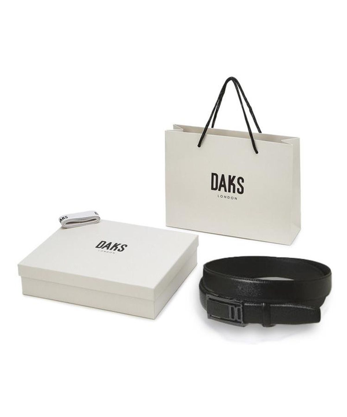 닥스 남성 액세서리(DAKS MEN'S ACCESSORIES) 닥스 블랙 무광버클 소가죽 자동벨트 DBBE6F835BK
