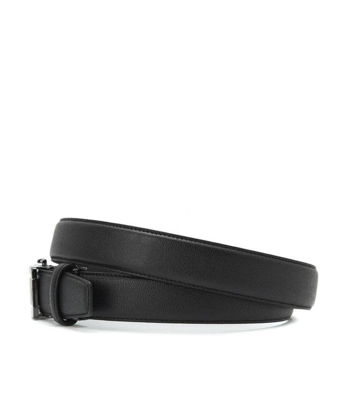 닥스 남성 액세서리(DAKS MEN'S ACCESSORIES) 블랙 체크패턴 음각 무광버클 소가죽 자동벨트 DBBE6F089BK