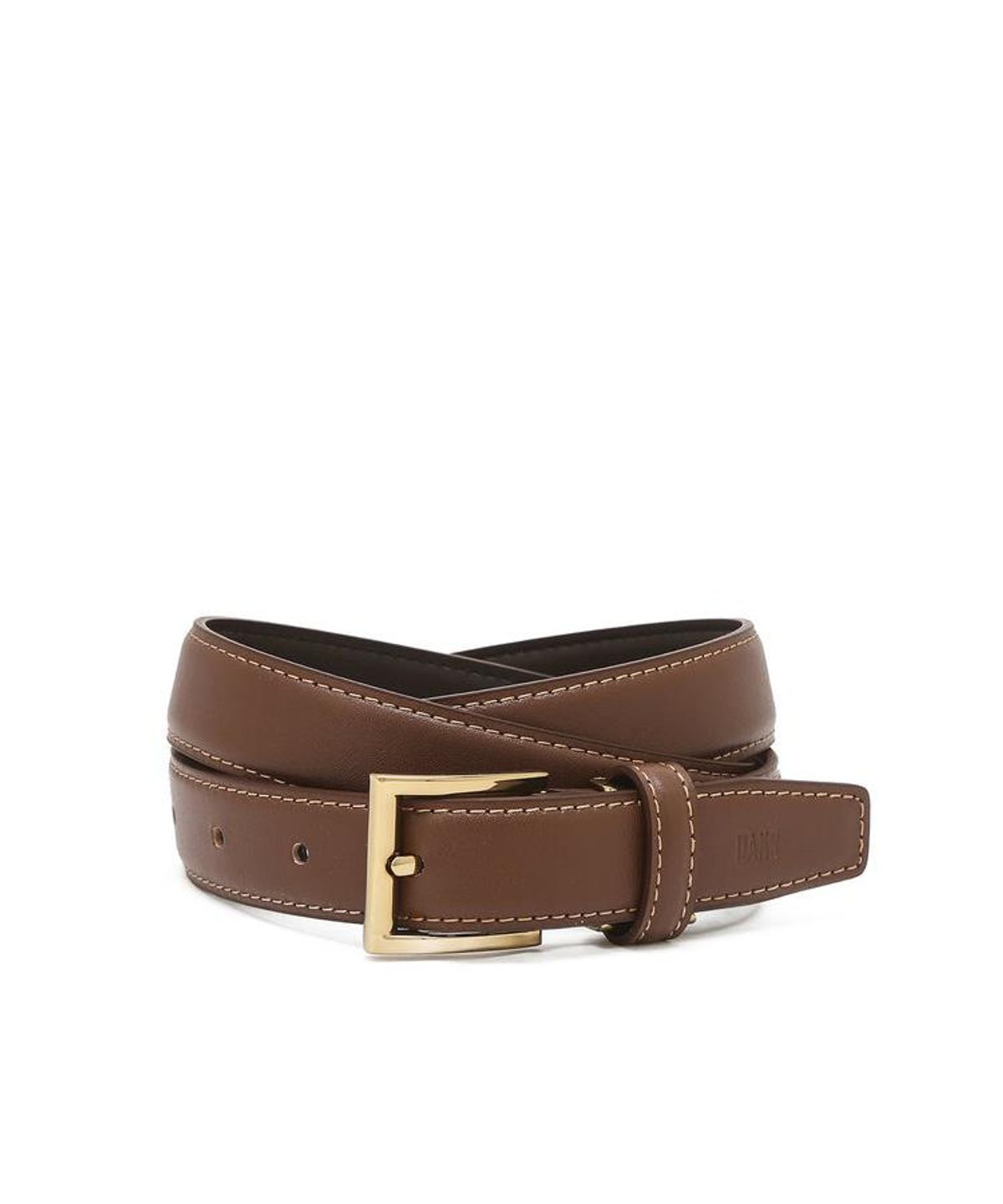 닥스 남성 액세서리(DAKS MEN'S ACCESSORIES) 브라운 소가죽 골드 버클 비조 여성벨트 DBBE6F755BK
