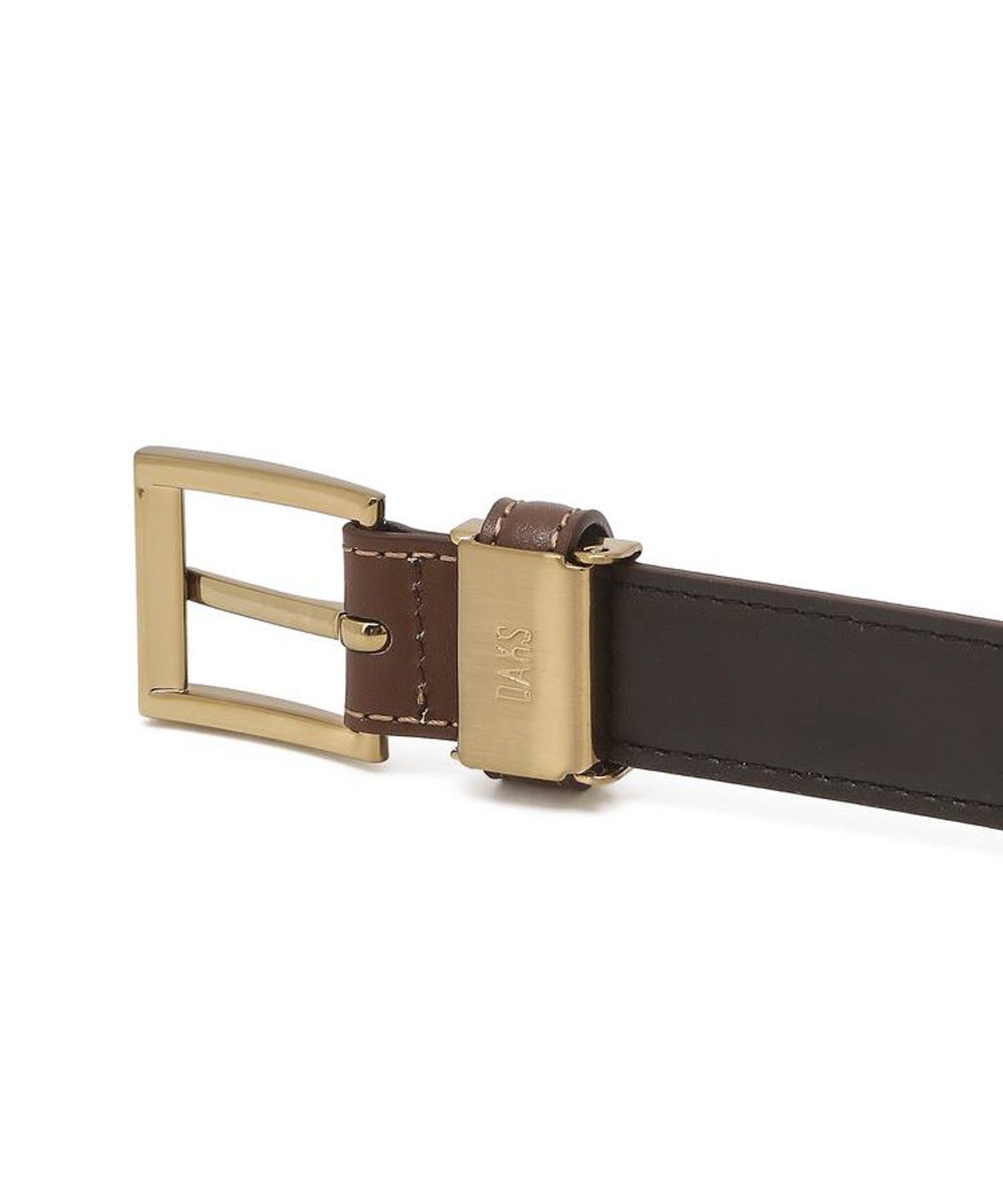 닥스 남성 액세서리(DAKS MEN'S ACCESSORIES) 브라운 소가죽 골드 버클 비조 여성벨트 DBBE6F755BK