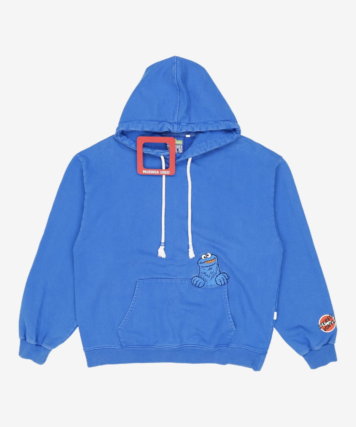 스테레오 바이널즈(STEREO VINYLS) [SS20 SV X Sesame Street] Embroidered Hoodie(Blue) M