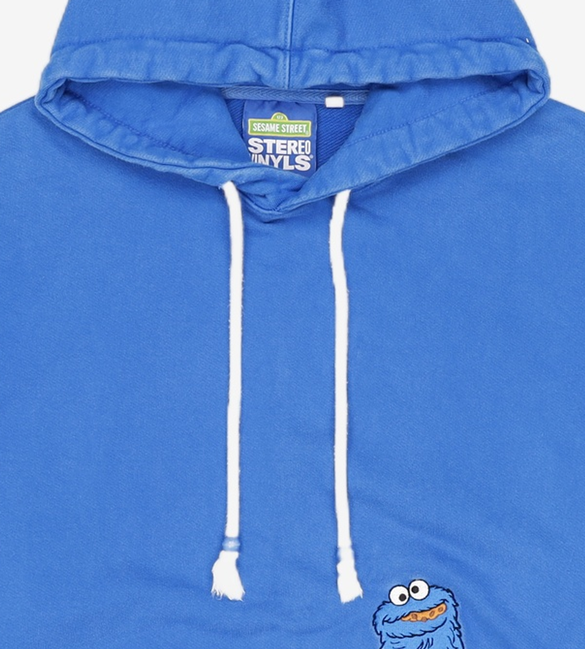 스테레오 바이널즈(STEREO VINYLS) [SS20 SV X Sesame Street] Embroidered Hoodie(Blue) M