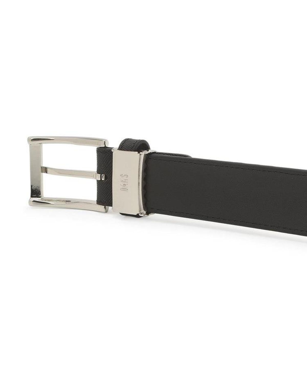 닥스 남성 액세서리(DAKS MEN'S ACCESSORIES) 블랙 원 체크라인 스트랩 소가죽 비조벨트 DBBE6F201BK