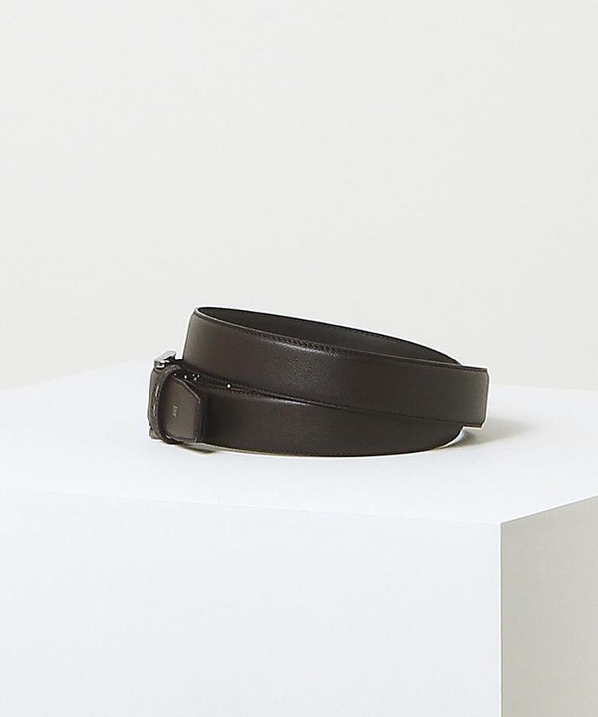 닥스 남성 액세서리(DAKS MEN'S ACCESSORIES) 브라운 체크라인 고리 소가죽 비조벨트 DBBE6F361BK