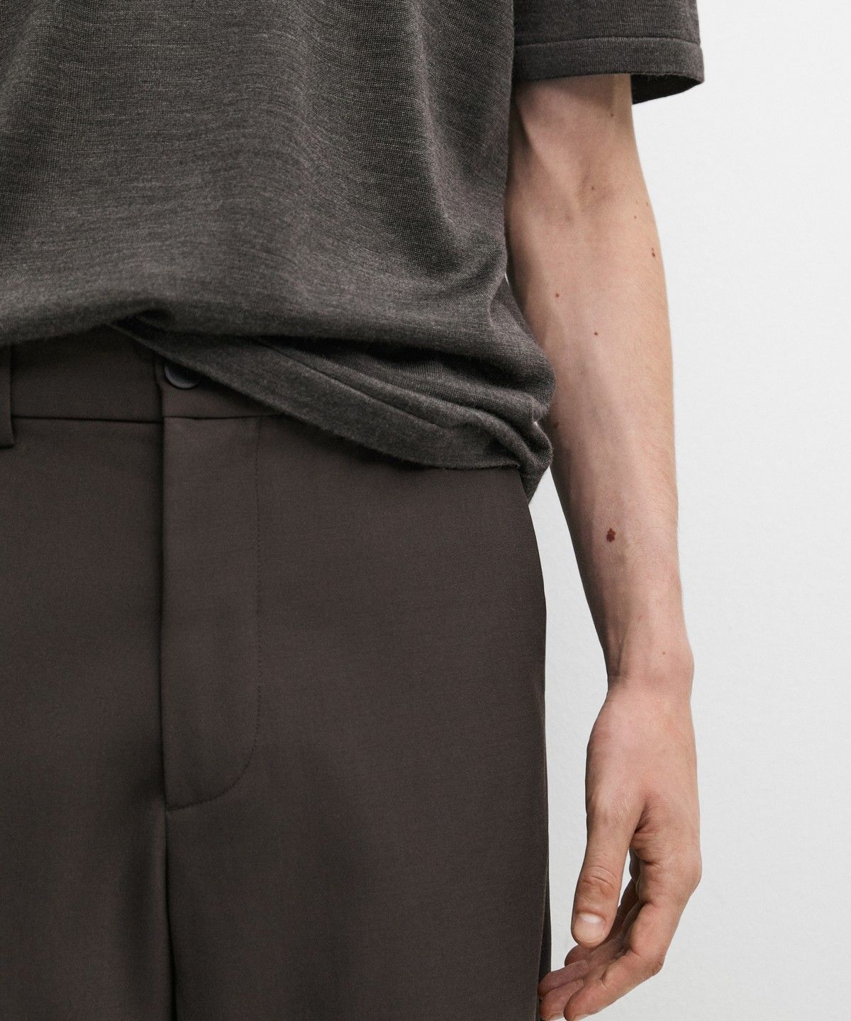 마시모두띠(MASSIMO DUTTI) 100% 쿨 울 토탈 룩 팬츠