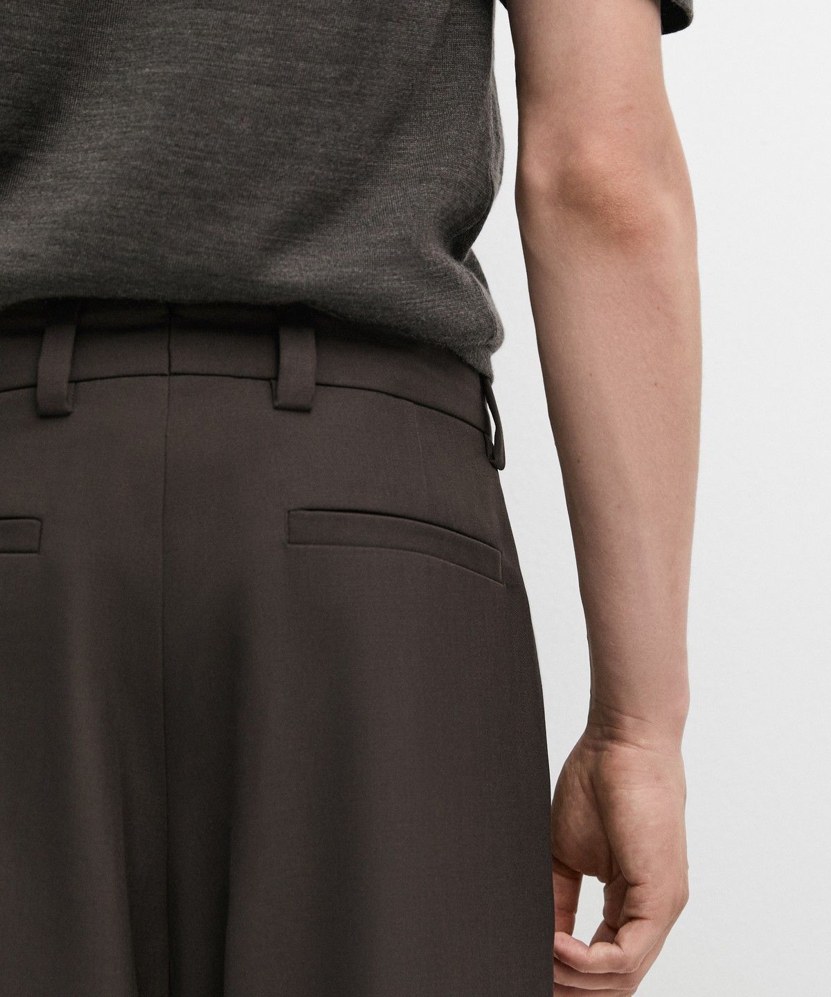 마시모두띠(MASSIMO DUTTI) 100% 쿨 울 토탈 룩 팬츠