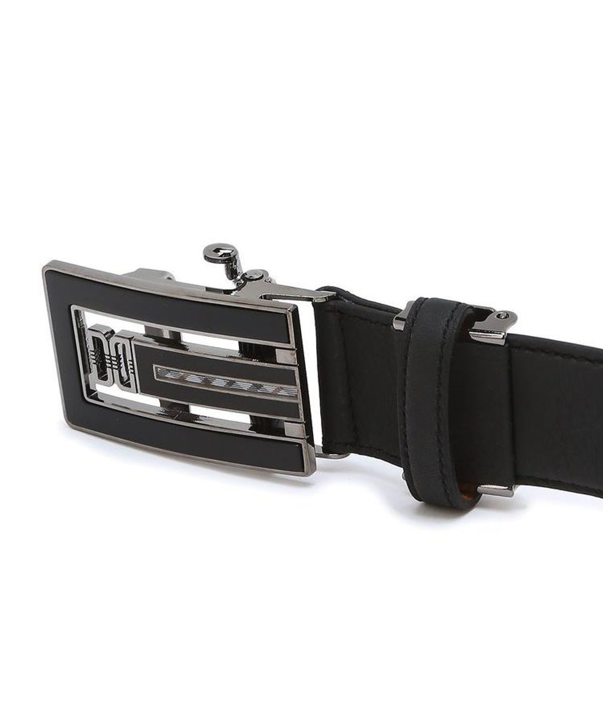 닥스 남성 액세서리(DAKS MEN'S ACCESSORIES) (PREMIUM DOLCE)블랙 프리미엄 유럽 수입가죽 체크라인 자동벨트 DBBE6F832BK