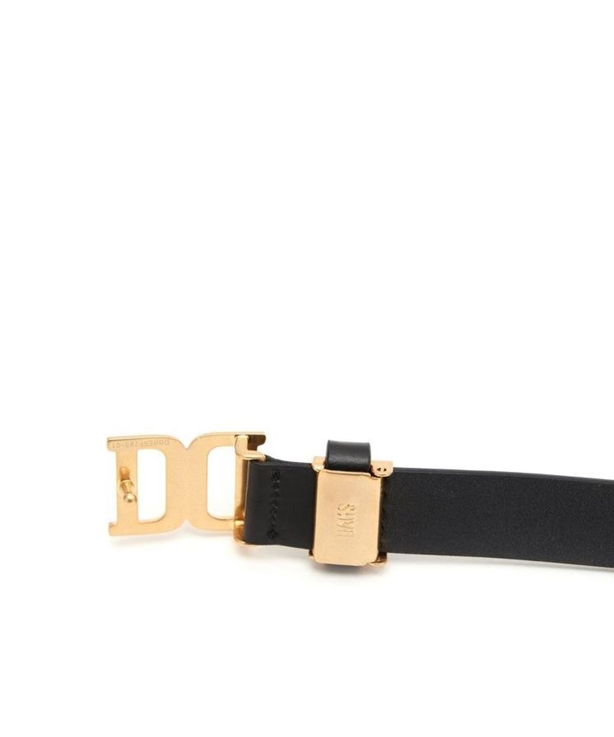 닥스 남성 액세서리(DAKS MEN'S ACCESSORIES) 블랙 DD 메탈릭 버클 소가죽 후크 여성벨트 DBBE6F793BK