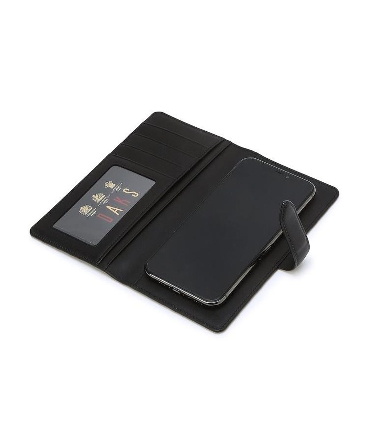 닥스 남성 액세서리(DAKS MEN'S ACCESSORIES) 블랙 유럽 수입가죽 루이스 엠보 DD 패턴 DBHO6F383BK