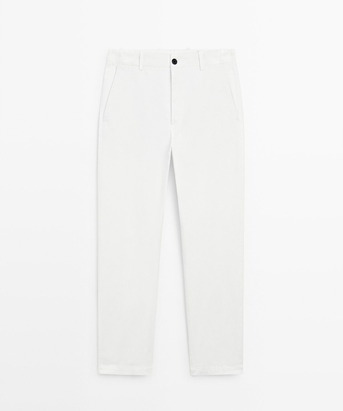 마시모두띠(MASSIMO DUTTI) 코튼 블렌드 스트레이트 핏 팬츠