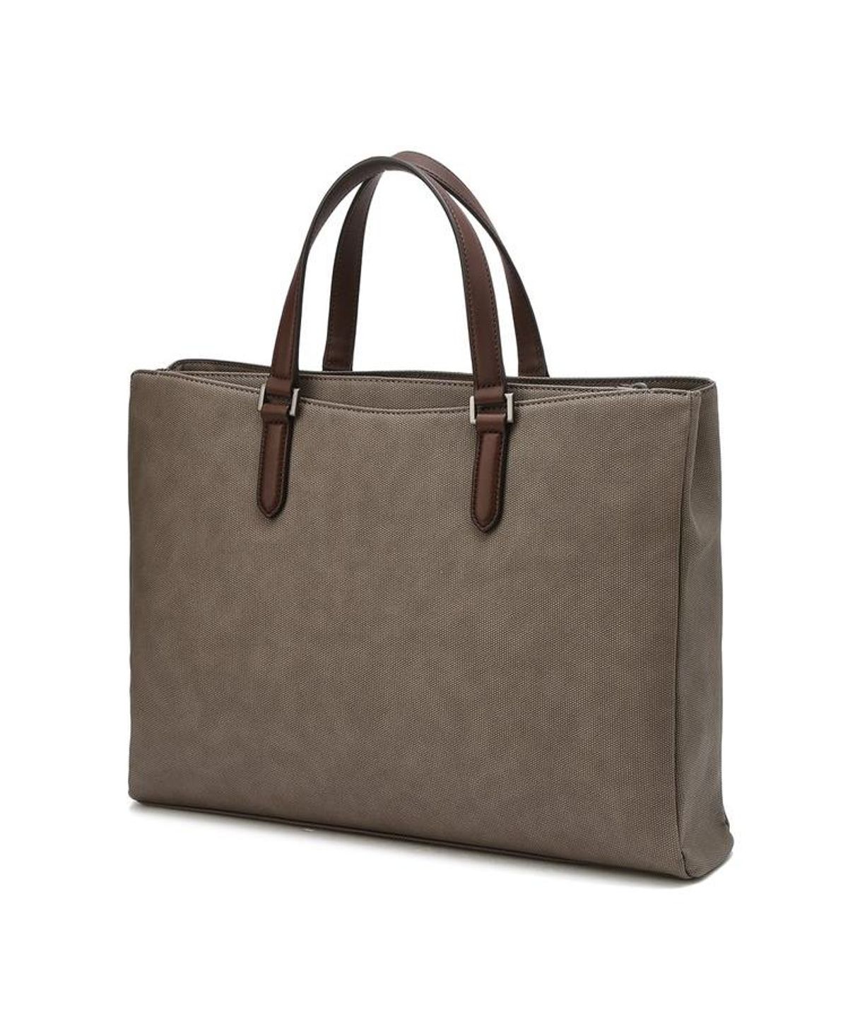 닥스 남성 액세서리(DAKS MEN'S ACCESSORIES) 베이지 투톤 캔버스 서류가방 DBBA6F083I3