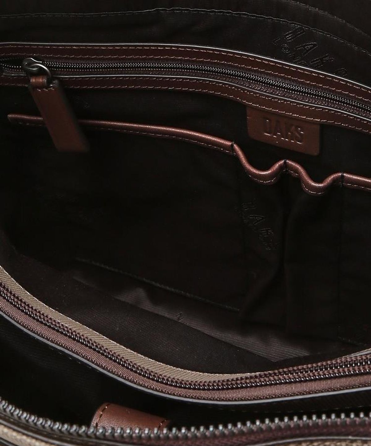 닥스 남성 액세서리(DAKS MEN'S ACCESSORIES) 베이지 투톤 캔버스 서류가방 DBBA6F083I3