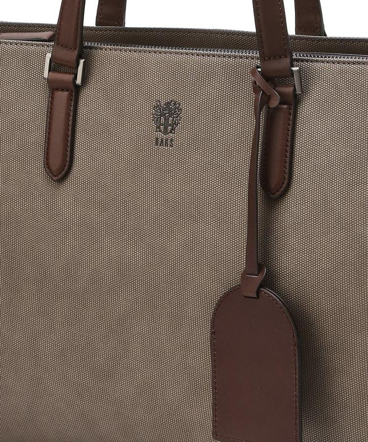 닥스 남성 액세서리(DAKS MEN'S ACCESSORIES) 베이지 투톤 캔버스 서류가방 DBBA6F083I3