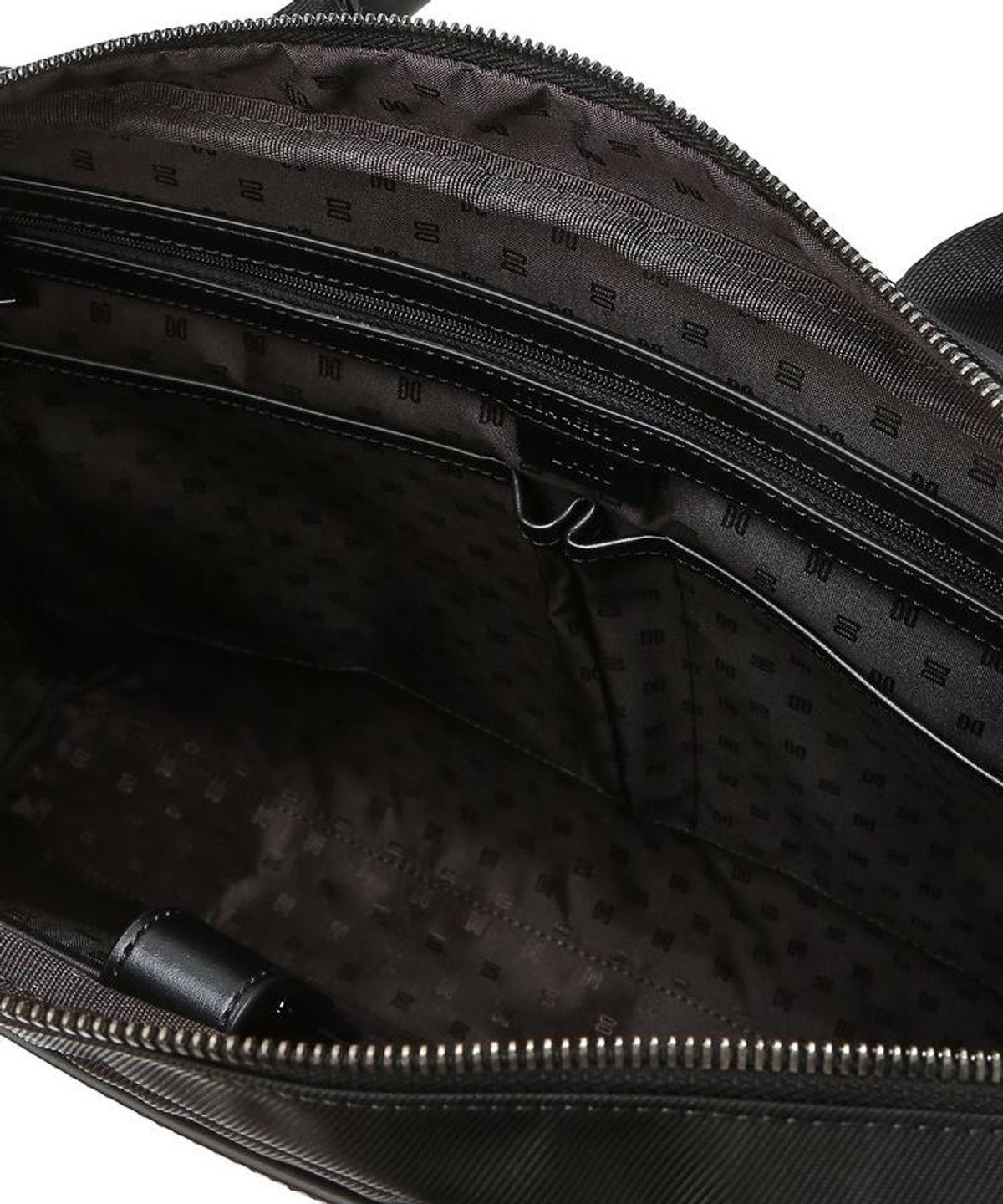 닥스 남성 액세서리(DAKS MEN'S ACCESSORIES) 블랙 가죽 부분 체크 서류가방 DBBA6F331BK