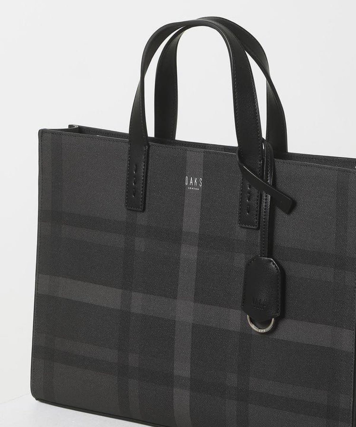 닥스 남성 액세서리(DAKS MEN'S ACCESSORIES) (DAKS ESSENTIAL) 블랙 타탄체크 서류가방 DBBA6FE63BK