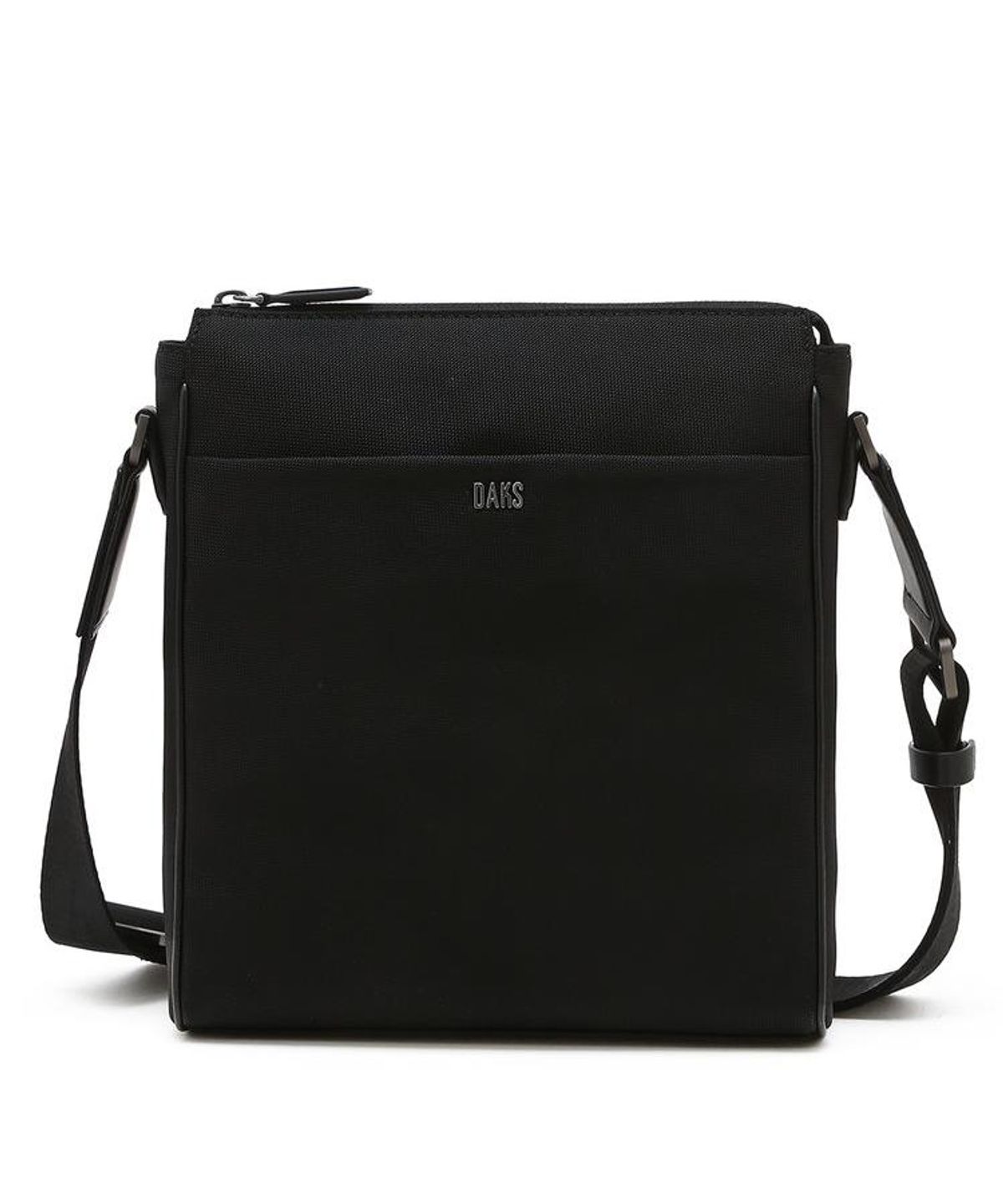 닥스 남성 액세서리(DAKS MEN'S ACCESSORIES) 블랙 로고장식 나일론 크로스백 DBBA6FE04BK