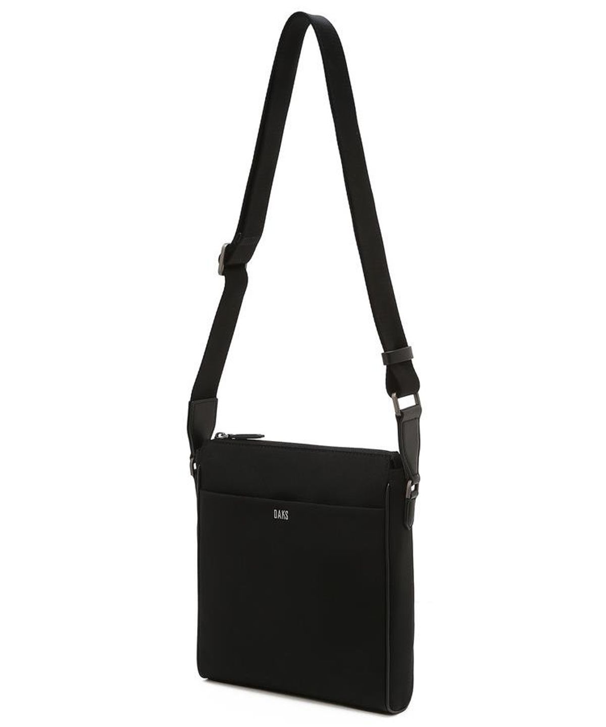 닥스 남성 액세서리(DAKS MEN'S ACCESSORIES) 블랙 로고장식 나일론 크로스백 DBBA6FE04BK