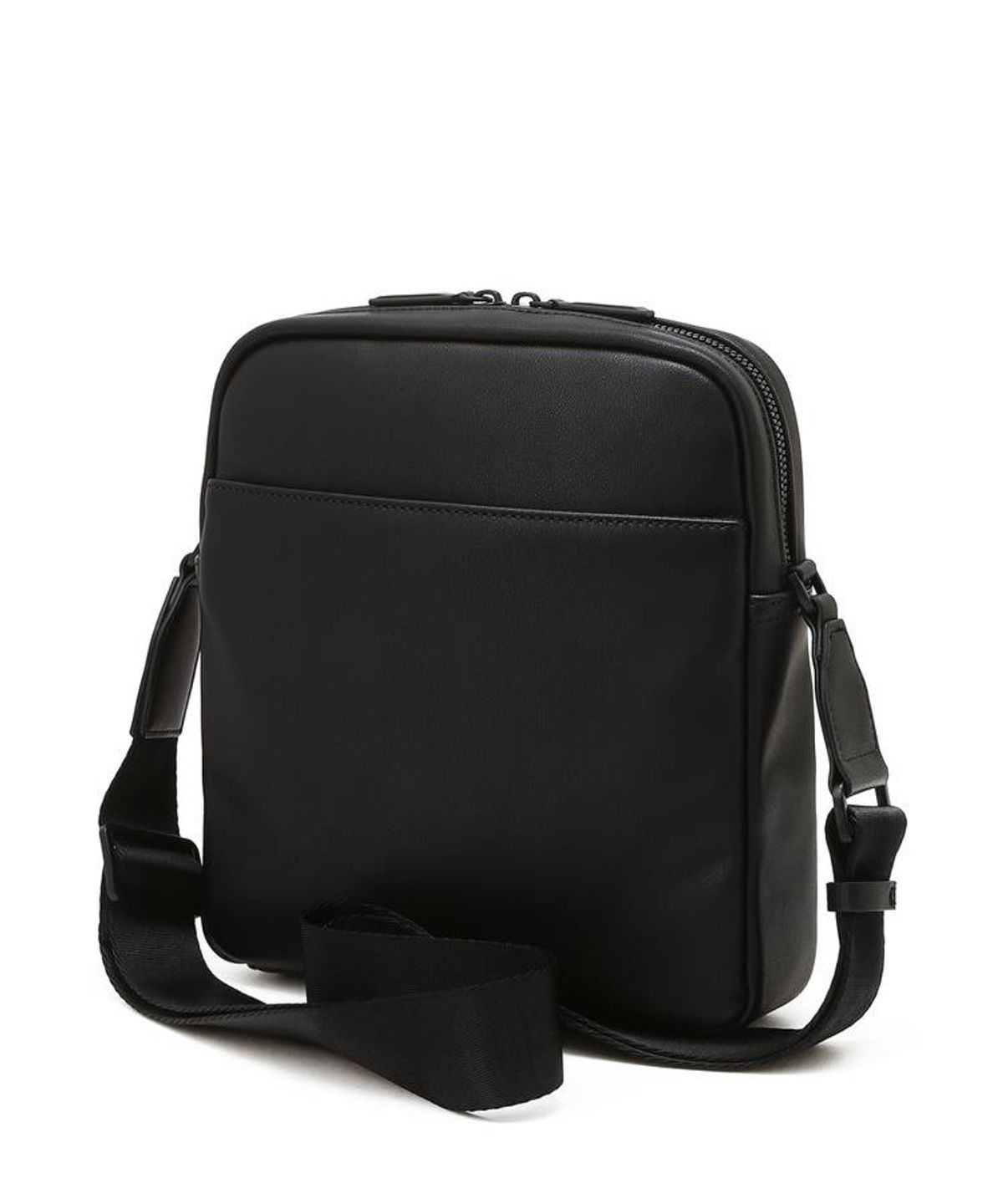 닥스 남성 액세서리(DAKS MEN'S ACCESSORIES) 블랙 로고장식 가죽 크로스백 DBBA6F003BK