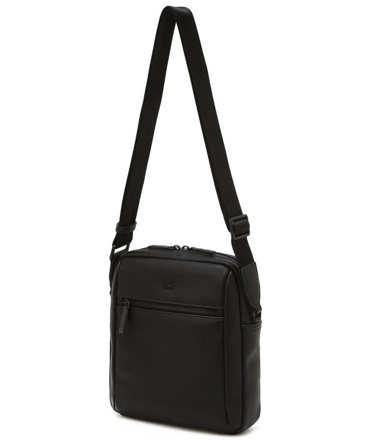 닥스 남성 액세서리(DAKS MEN'S ACCESSORIES) 블랙 로고장식 가죽 크로스백 DBBA6F003BK