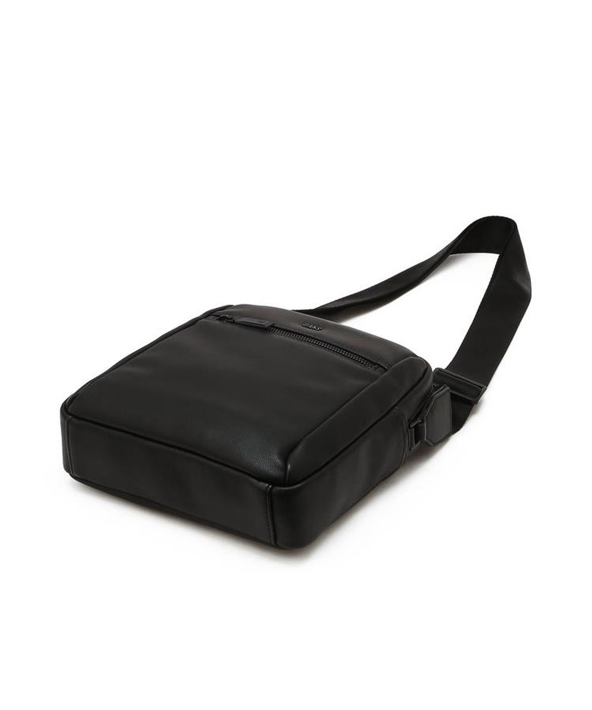 닥스 남성 액세서리(DAKS MEN'S ACCESSORIES) 블랙 로고장식 가죽 크로스백 DBBA6F003BK