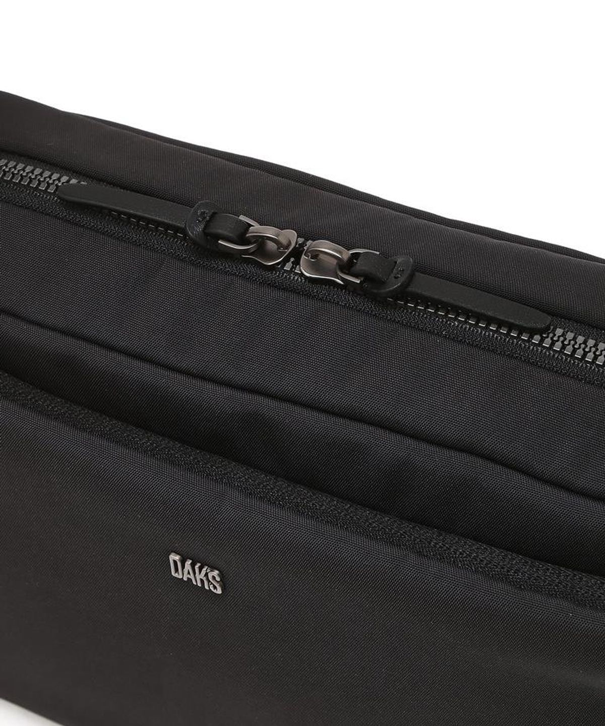 닥스 남성 액세서리(DAKS MEN'S ACCESSORIES) 블랙 로고장식 나일론혼방 크로스백 DBBA6FE20BK