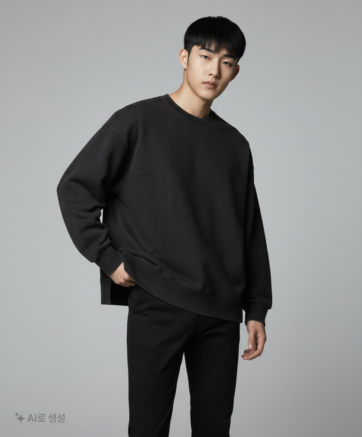 세컨모놀로그(SECONDMONO) 에스엠씨오씨엘 케이.오버사이즈 스웻 셔츠 블랙 M