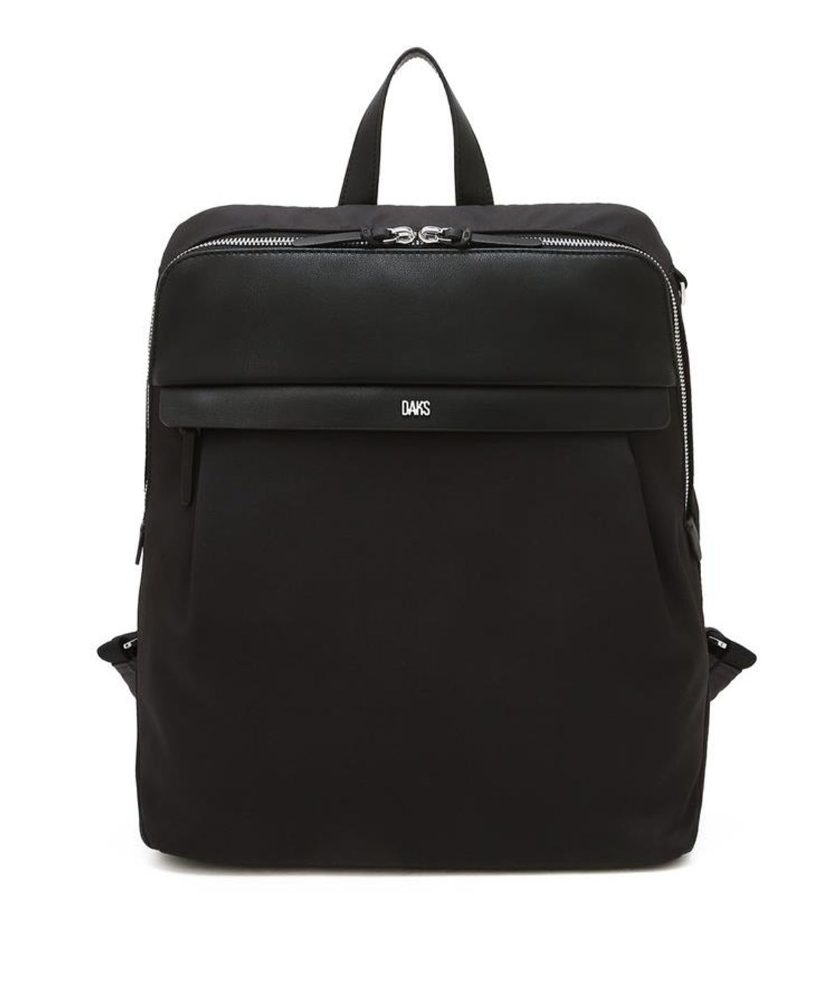 닥스 남성 액세서리(DAKS MEN'S ACCESSORIES) 블랙 로고장식 가죽 백팩 DBBA6F101BK