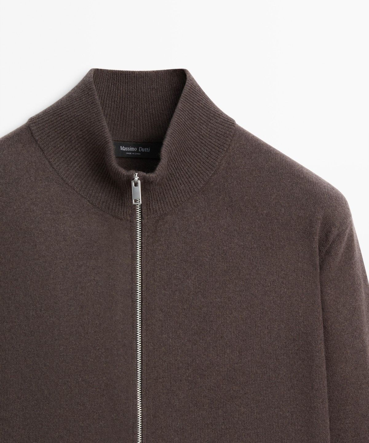 마시모두띠(MASSIMO DUTTI) 울 블렌드 지퍼 디테일 가디건