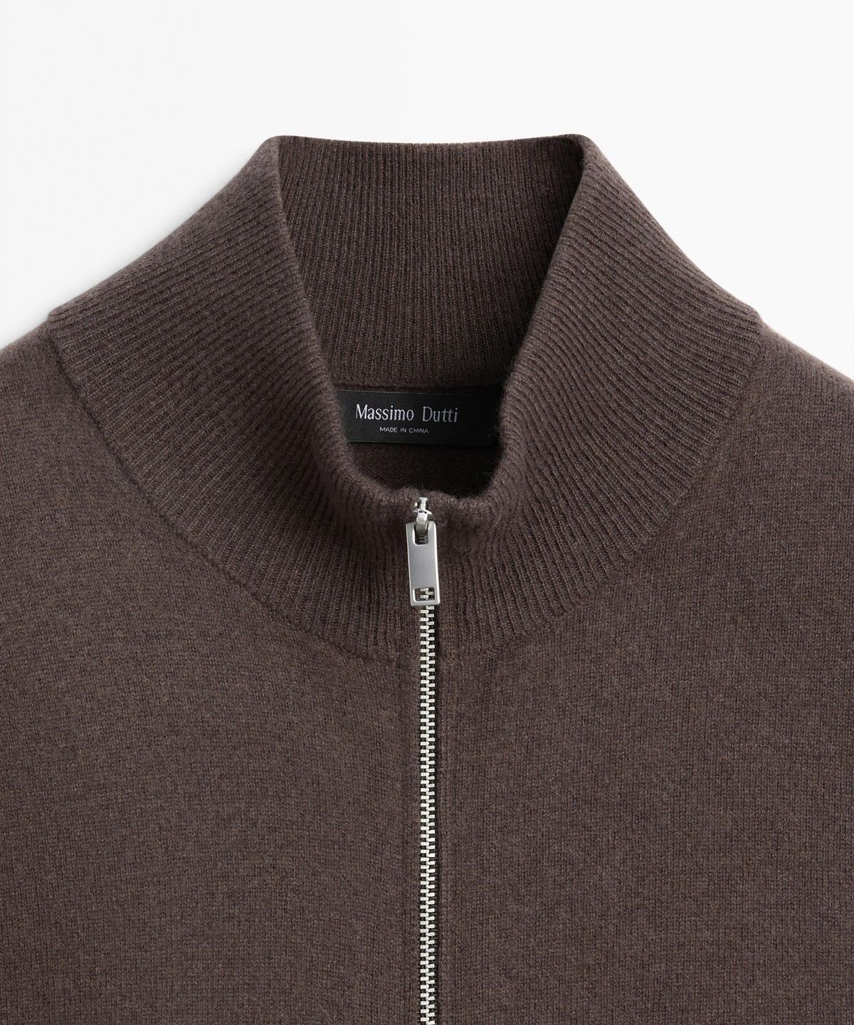 마시모두띠(MASSIMO DUTTI) 울 블렌드 지퍼 디테일 가디건