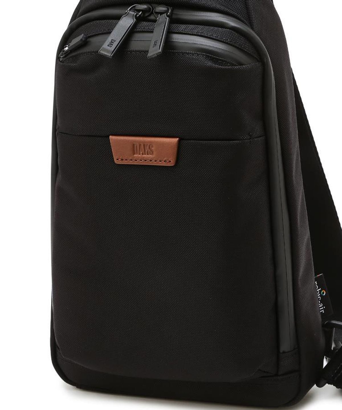 닥스 남성 액세서리(DAKS MEN'S ACCESSORIES) 블랙 음각로고 나일론 백 DBBA6F777BK