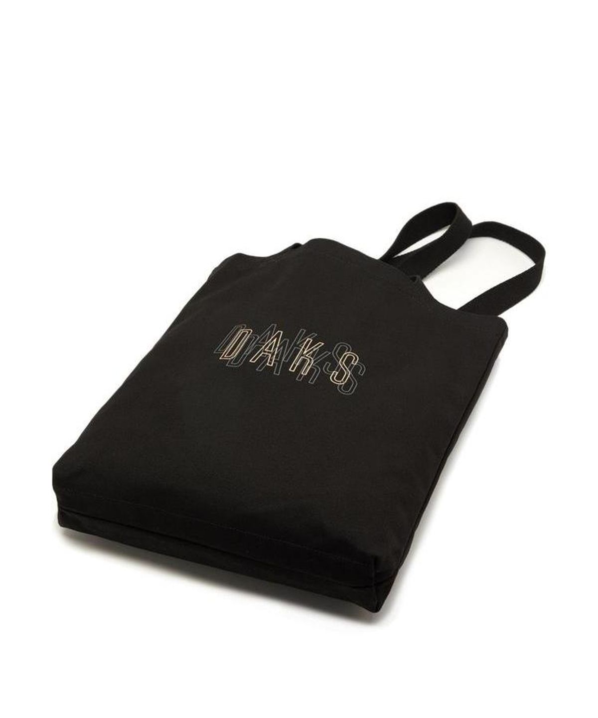 닥스 남성 액세서리(DAKS MEN'S ACCESSORIES) 블랙 로고 프린팅 면 토트백 DBBA6F338BK