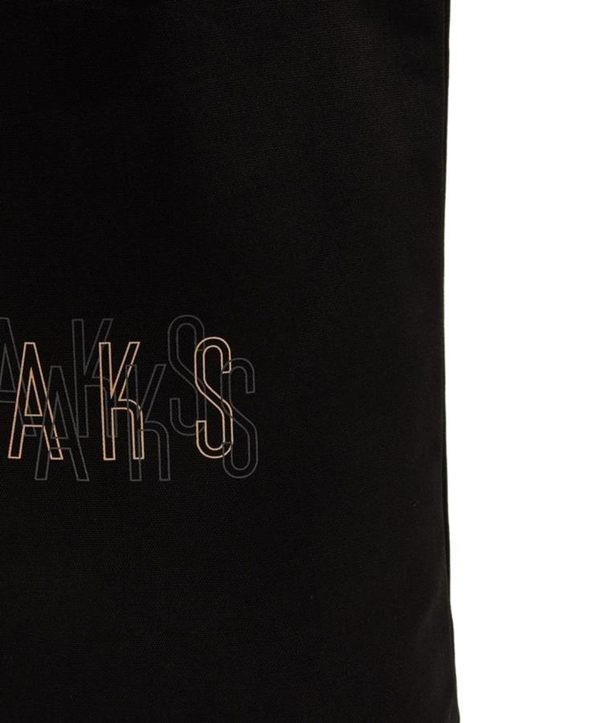 닥스 남성 액세서리(DAKS MEN'S ACCESSORIES) 블랙 로고 프린팅 면 토트백 DBBA6F338BK
