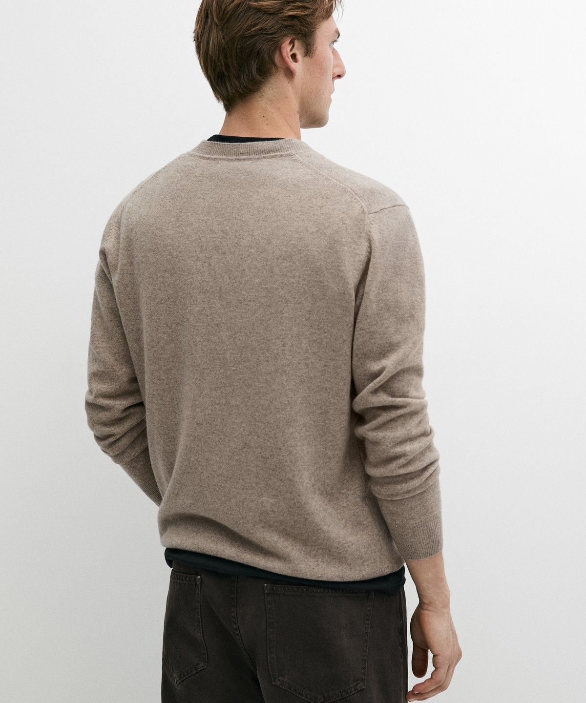 마시모두띠(MASSIMO DUTTI) 울 혼방 라운드넥 니트 스웨터