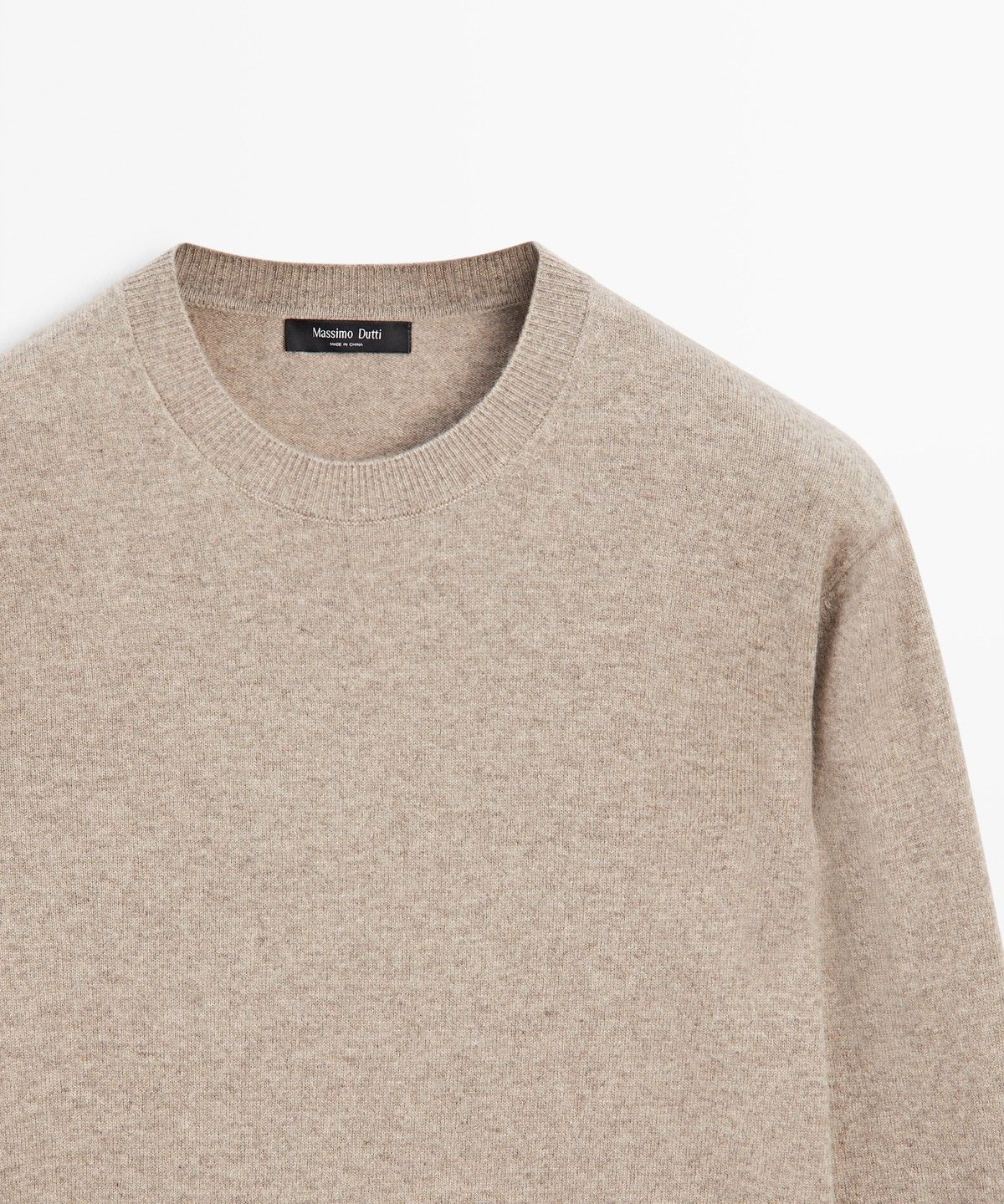 마시모두띠(MASSIMO DUTTI) 울 혼방 라운드넥 니트 스웨터