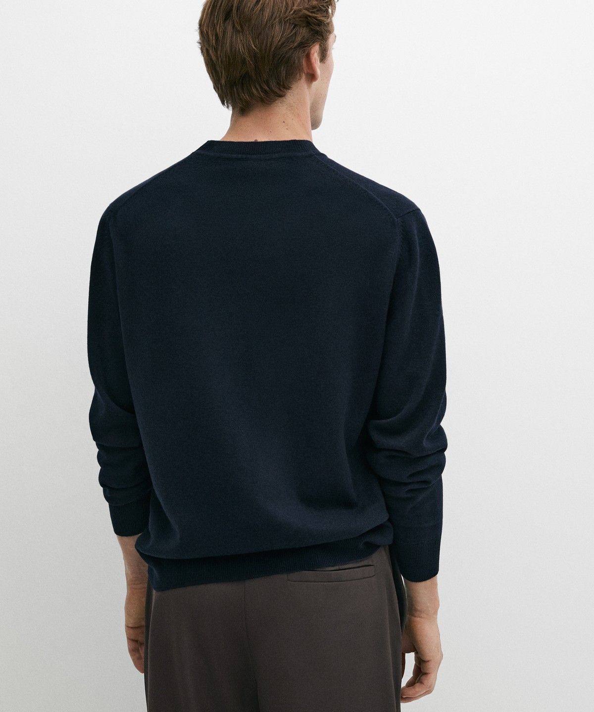 마시모두띠(MASSIMO DUTTI) 울 혼방 라운드넥 니트 스웨터