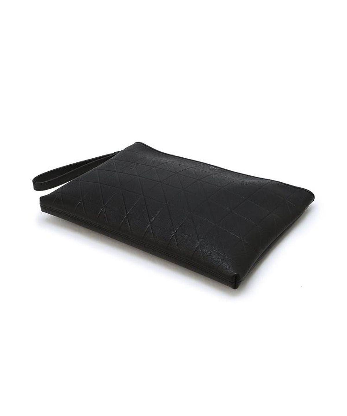 닥스 남성 액세서리(DAKS MEN'S ACCESSORIES) 블랙 그리드 패턴엠보 소가죽 DBBA6F279BK