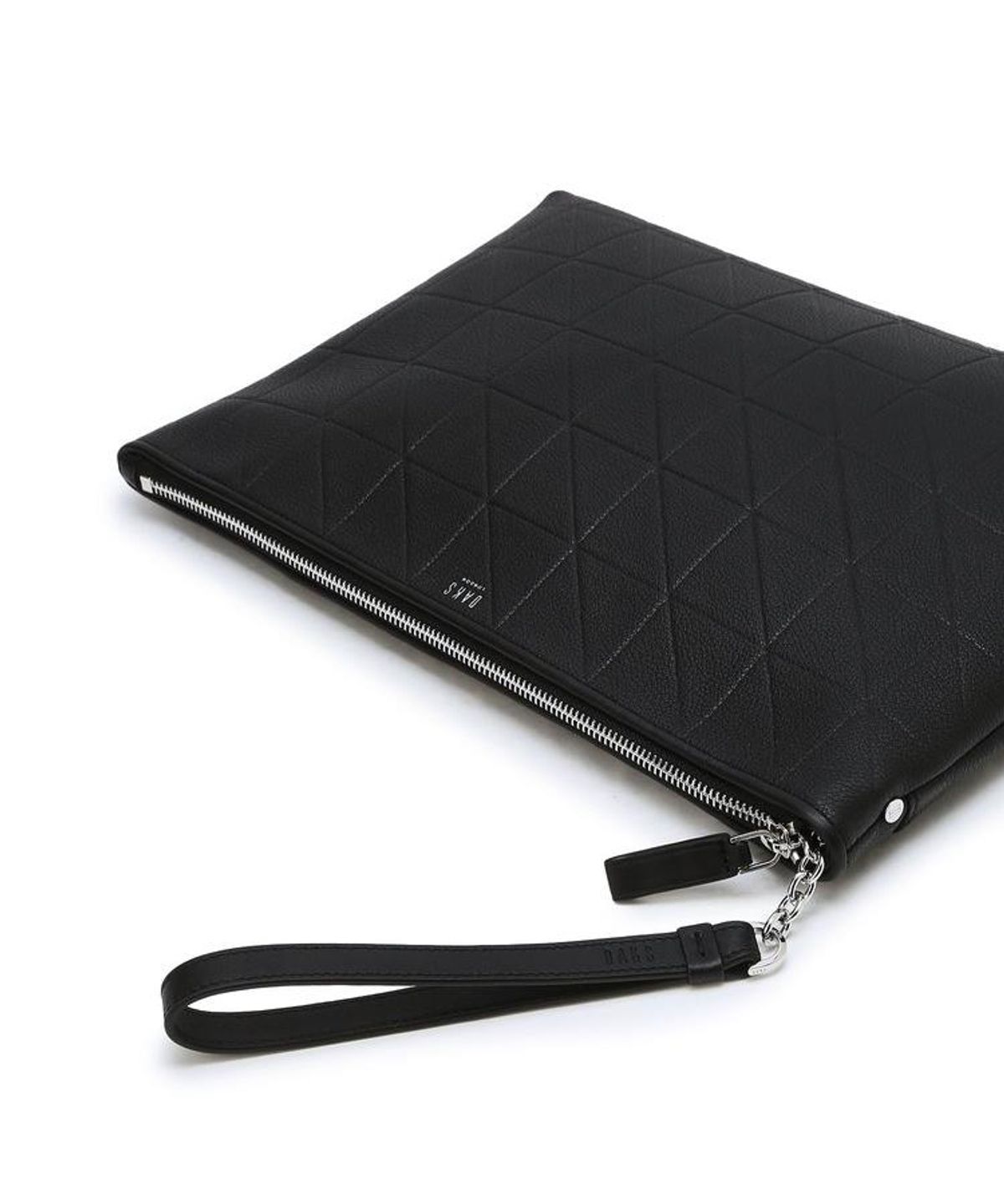 닥스 남성 액세서리(DAKS MEN'S ACCESSORIES) 블랙 그리드 패턴엠보 소가죽 DBBA6F279BK