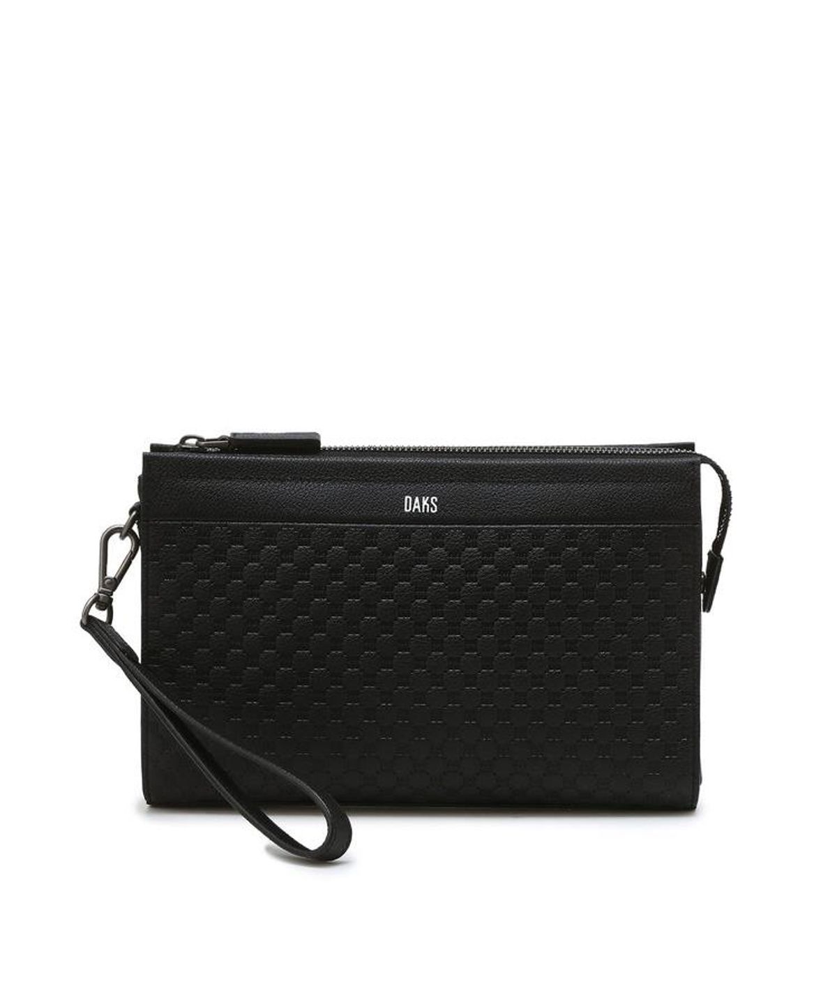 닥스 남성 액세서리(DAKS MEN'S ACCESSORIES) 블랙 DD 패턴 경판 소가죽 DBBA6F019BK