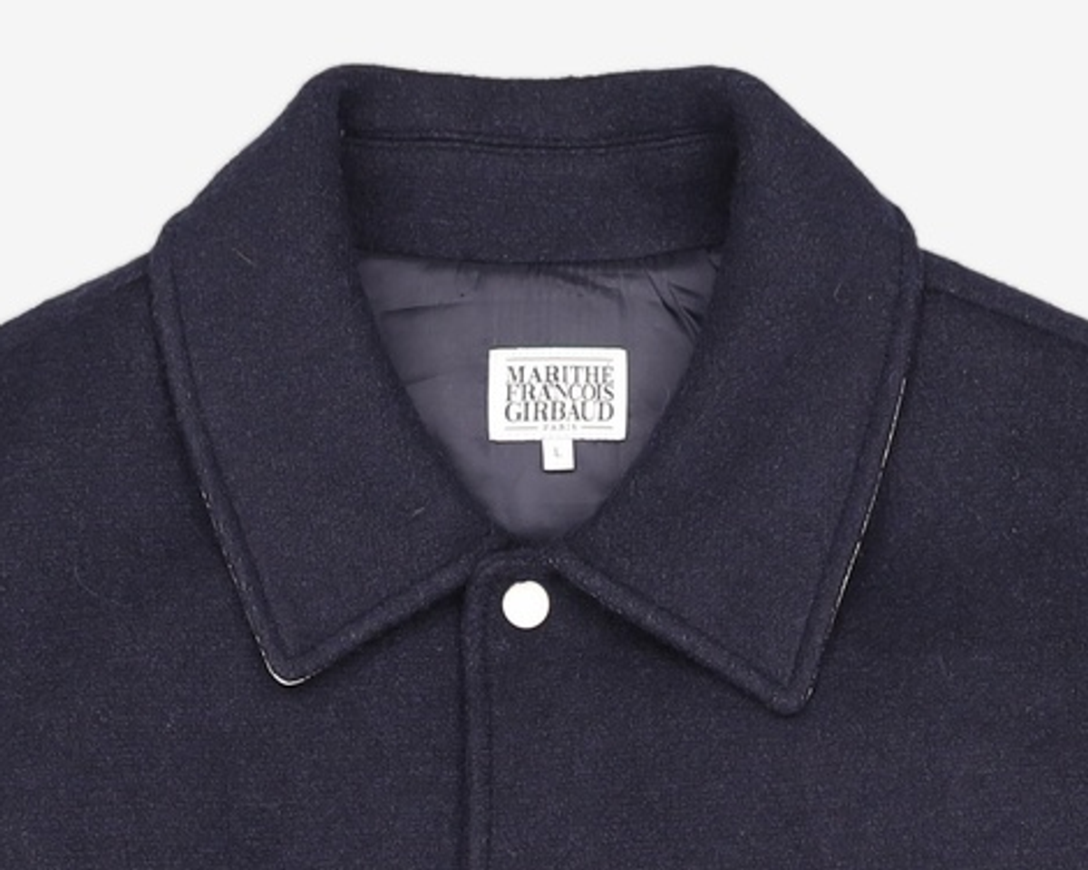 마리떼 프랑소와 저버(MARITHÉ + FRANҪOIS GIRBAUD) WOOL BLENDED VARSITY JACKET dark navy L