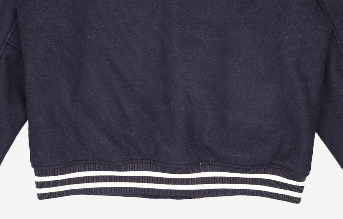 마리떼 프랑소와 저버(MARITHÉ + FRANҪOIS GIRBAUD) WOOL BLENDED VARSITY JACKET dark navy L
