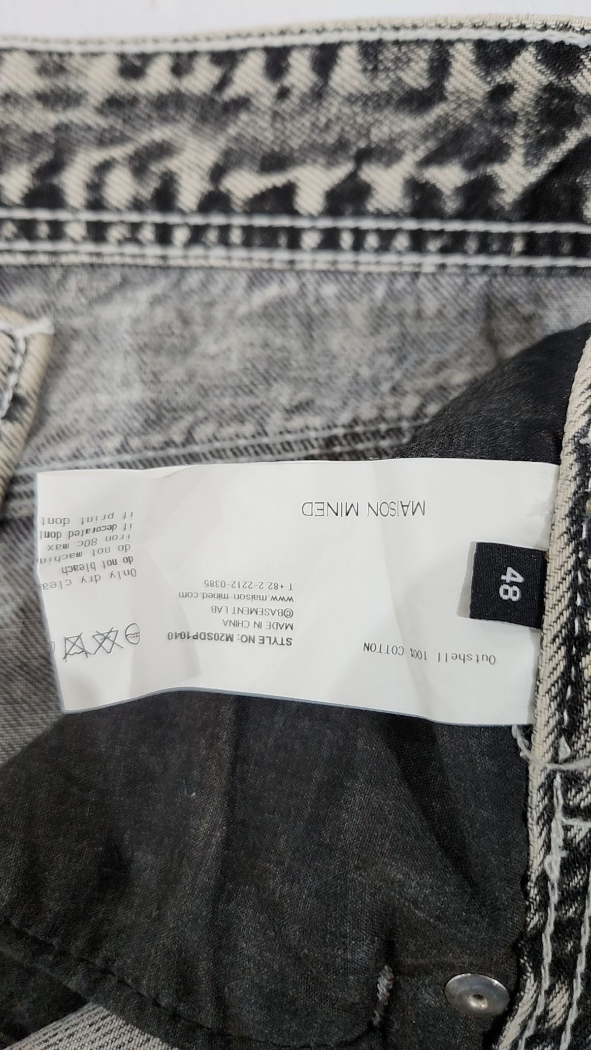 메종미네드(MAISON MINED) WHITE SPREAD CARPENTER DENIM-WHITE 48