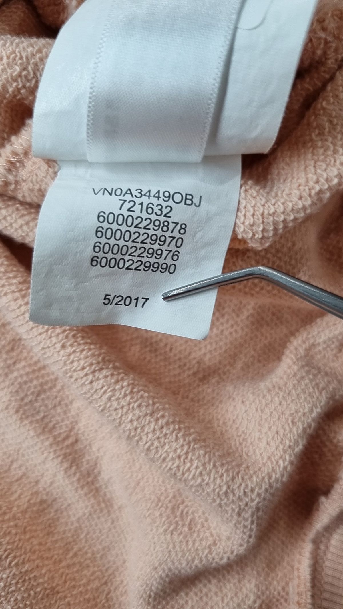 반스(VANS) VN0A3449OBJ1 / 마이어센틱 풀오버 후드 - 핑크 M